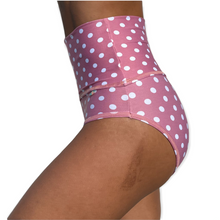 Load image into Gallery viewer, pink polka dots yoga shorts
